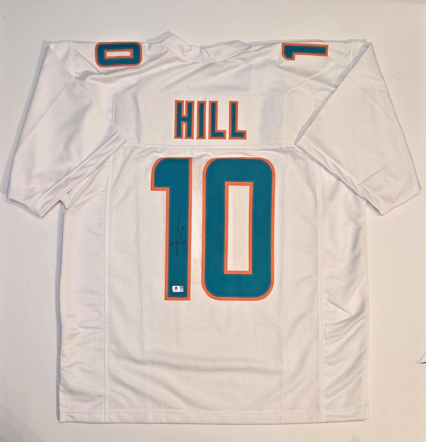 Tyreek Hill Miami Dolphins Autographed Custom Football Jersey coa (XL)