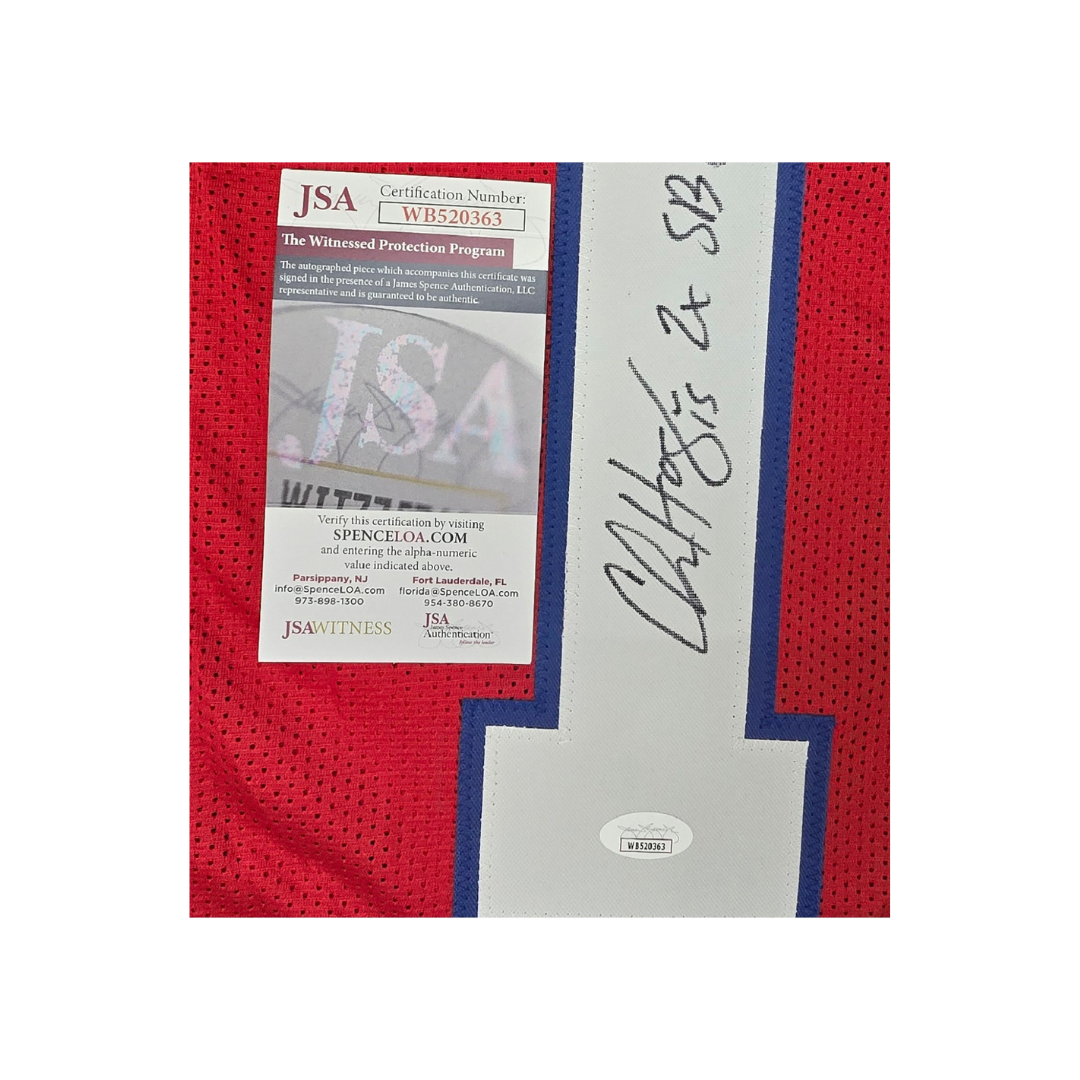 Chris Hogan New England Patriots Autographed & Insc Football Jersey coa - Fan Freaks