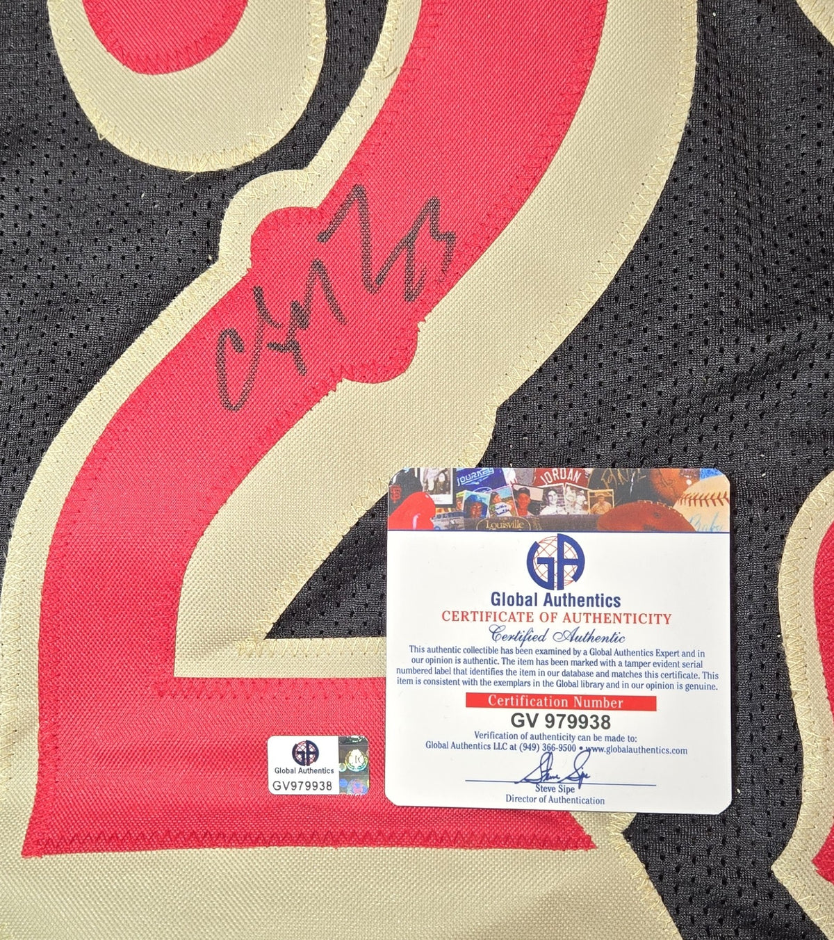 Christian McCaffery San Francisco 49ers Autographed Rivalry Black Football Jersey COA