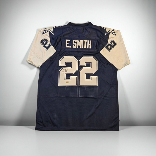Emmitt Smith Signed Home Jersey Cowboys w/COA (XL)