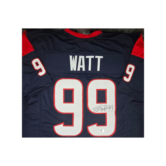 J.J. Watt Houston Texans Autographed Custom Football Jersey coa