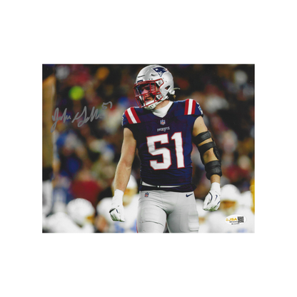 Jack Gibbens New England Patriots signed 8x10 football photo with JSA hologram