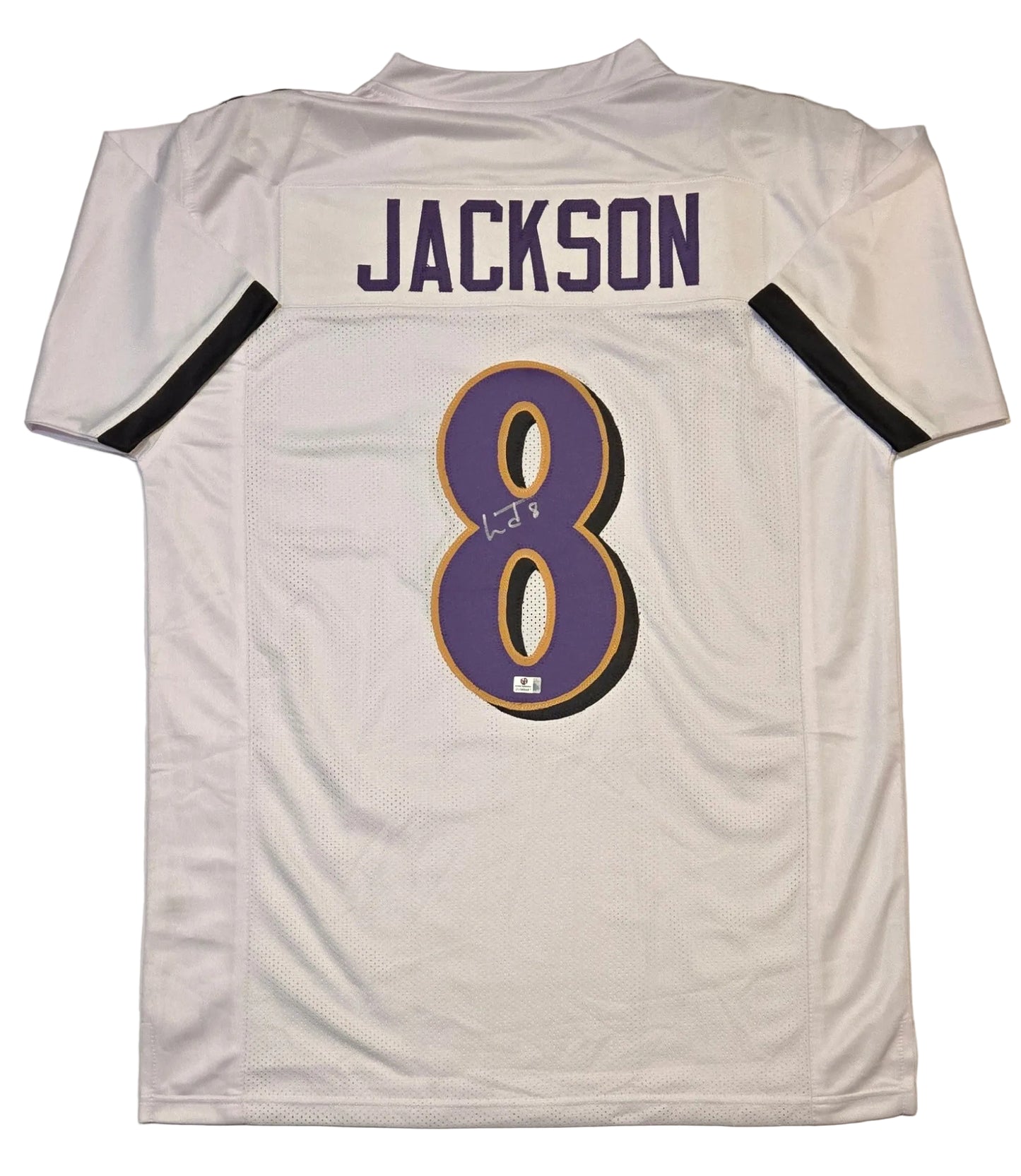 Lamar Jackson Baltimore Ravens Autographed Home Football Jersey With COA (XL)