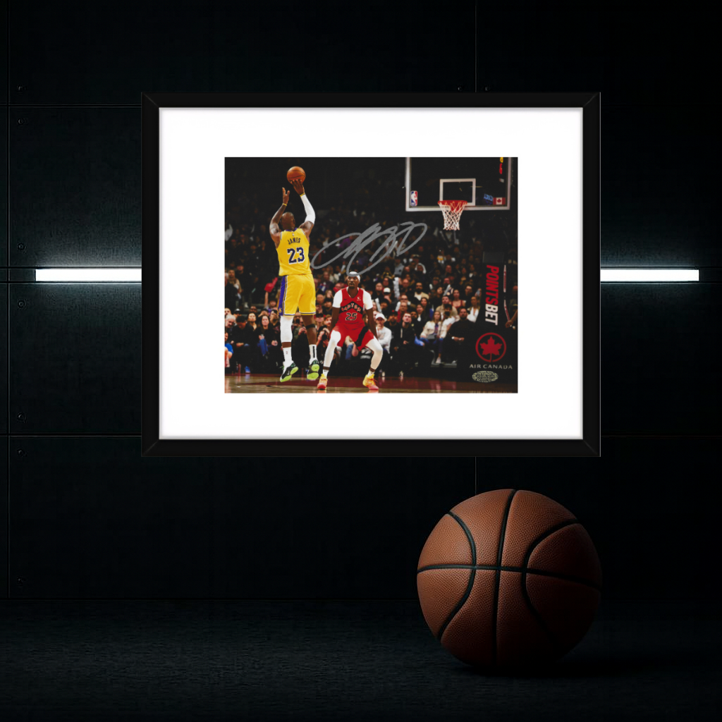 Lebron James LA Lakers Autographed 8x10 photo with COA W/Frame