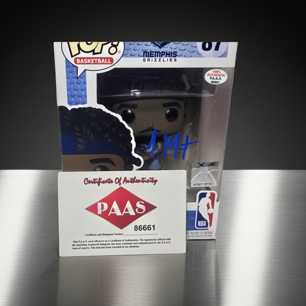 Ja Morant of the Memphis Grizzlies signed Funko Pop COA