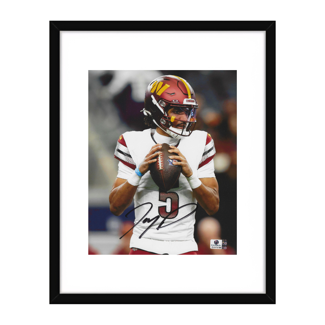 Jayden Daniels Washington Commanders Autographed 8x10 Photo coa W/Frame