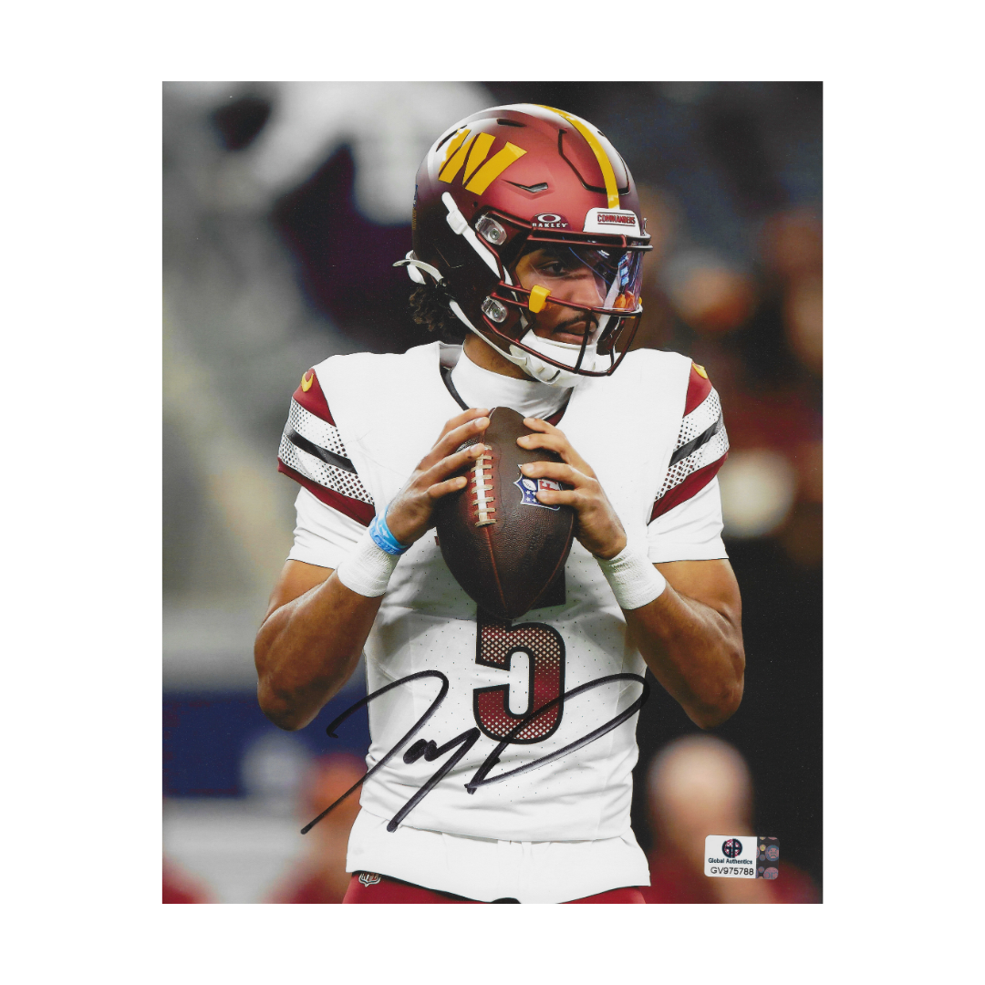 Jayden Daniels Washington Commanders Autographed 8x10 Photo coa W/Frame
