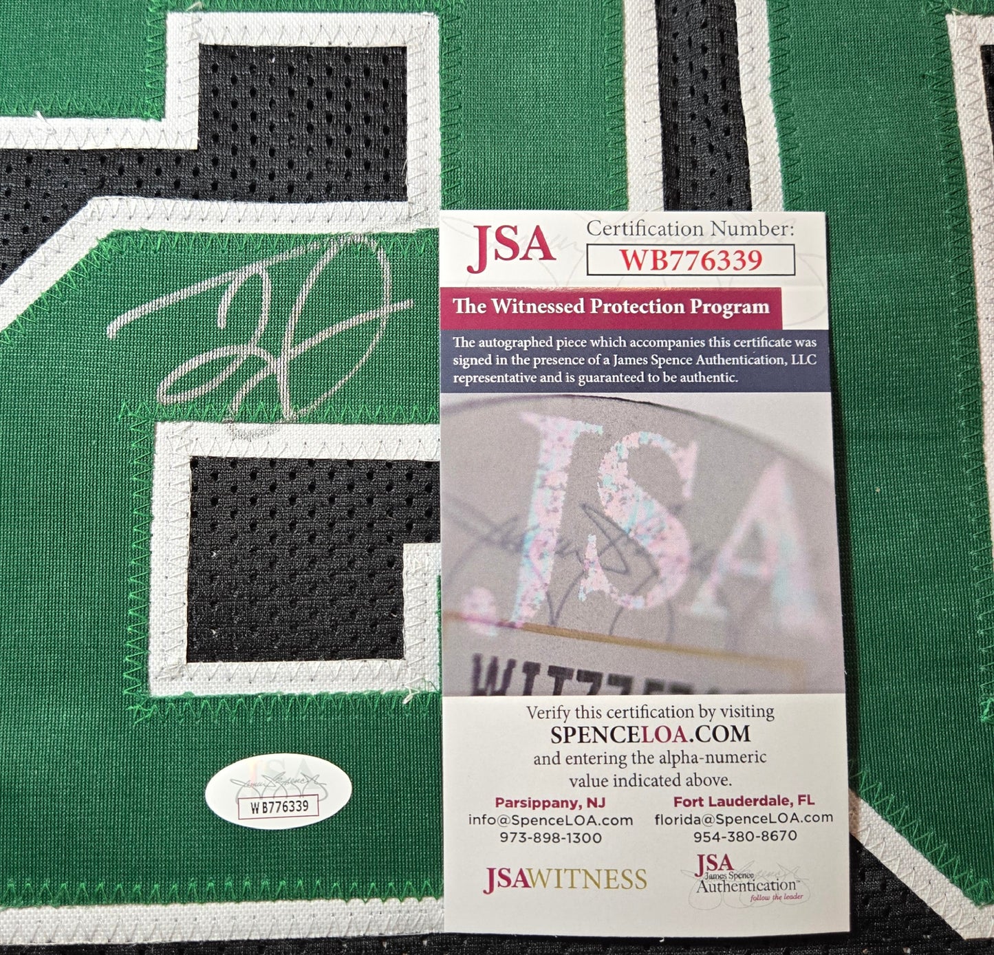 J.D. Davison Boston Celtics Autographed Basketball Jersey coa
