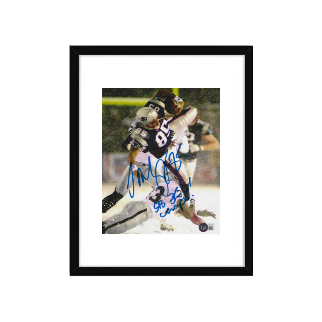 Jermaine Wiggins New England Patriots Autographed Photo Hologram W/Frame - Fan Freaks