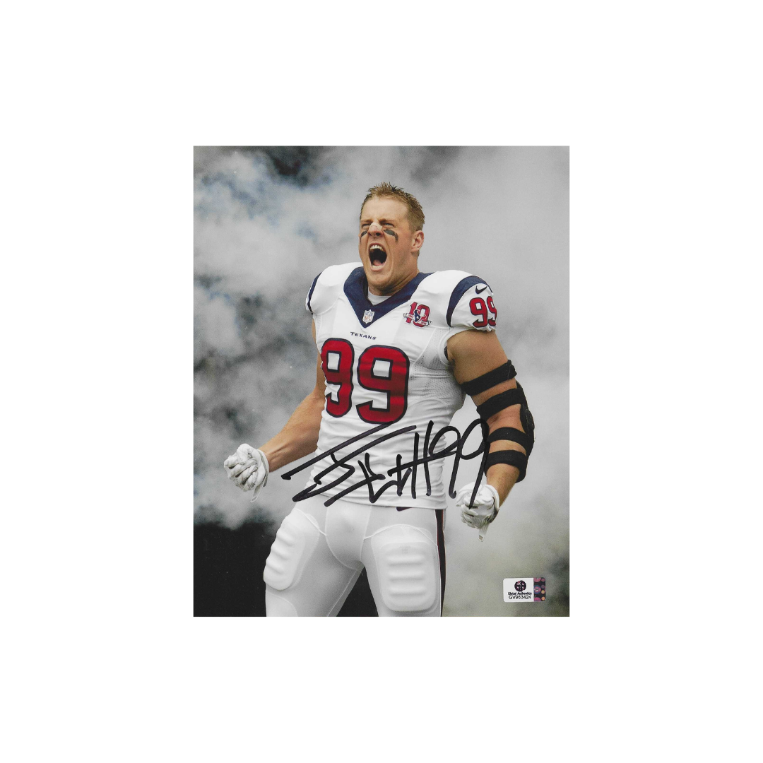 J.J. Watt With the Houston Texans Autographed 8x10 Photo coa W/Frame - Fan Freaks