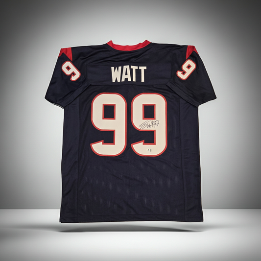 J.J. Watt Houston Texans Autographed Football Jersey coa (XL)