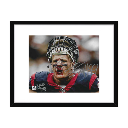 J.J. Watt Houston Texans Autographed 8x10 Photo coa W/Frame