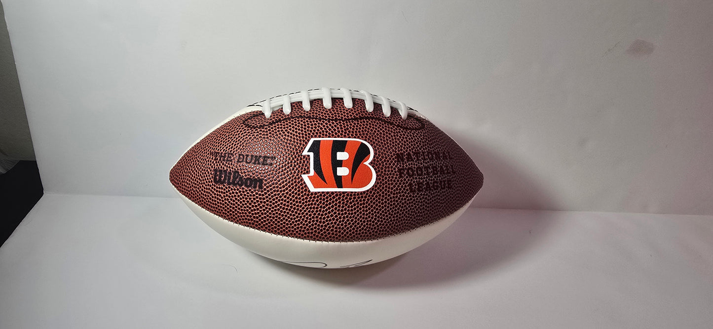 Joe Burrow of the Cincinnati Bengals autographed 9" mini logo football COA