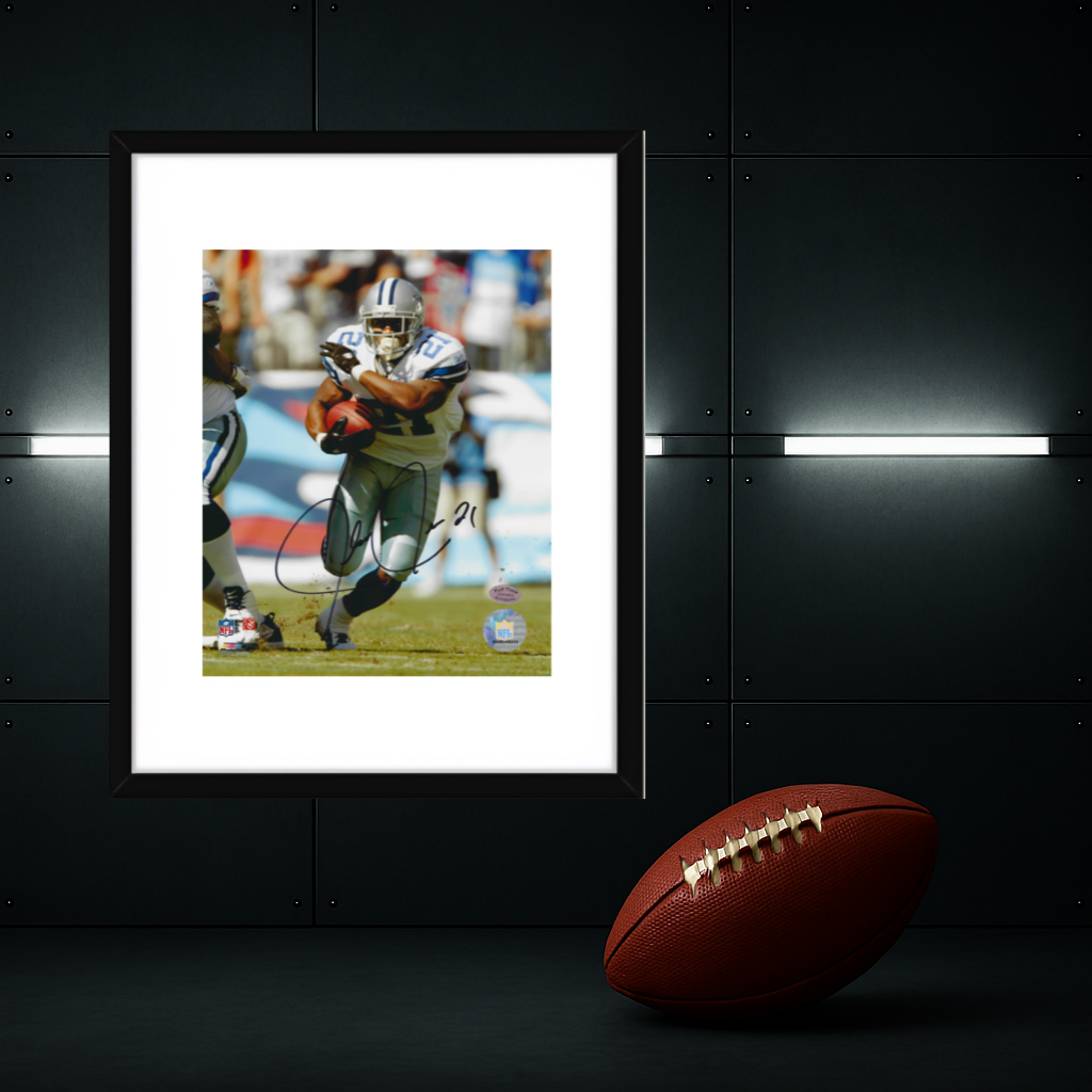 Julius Jones Dallas Cowboys Autographed 8x10 Photo coa W/Frame