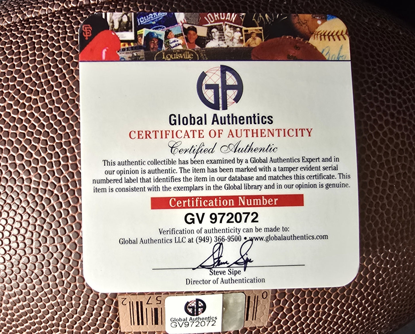 Jordy Nelson Green Bay Packers Autographed Wilson Football coa