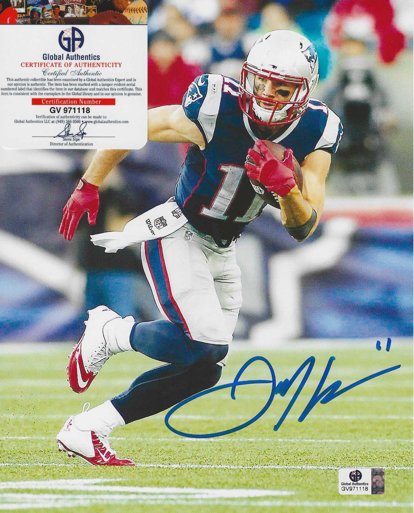 Julian Edelman New England Patriots Autographed 8x10 Photo coa W/Frame - Fan Freaks