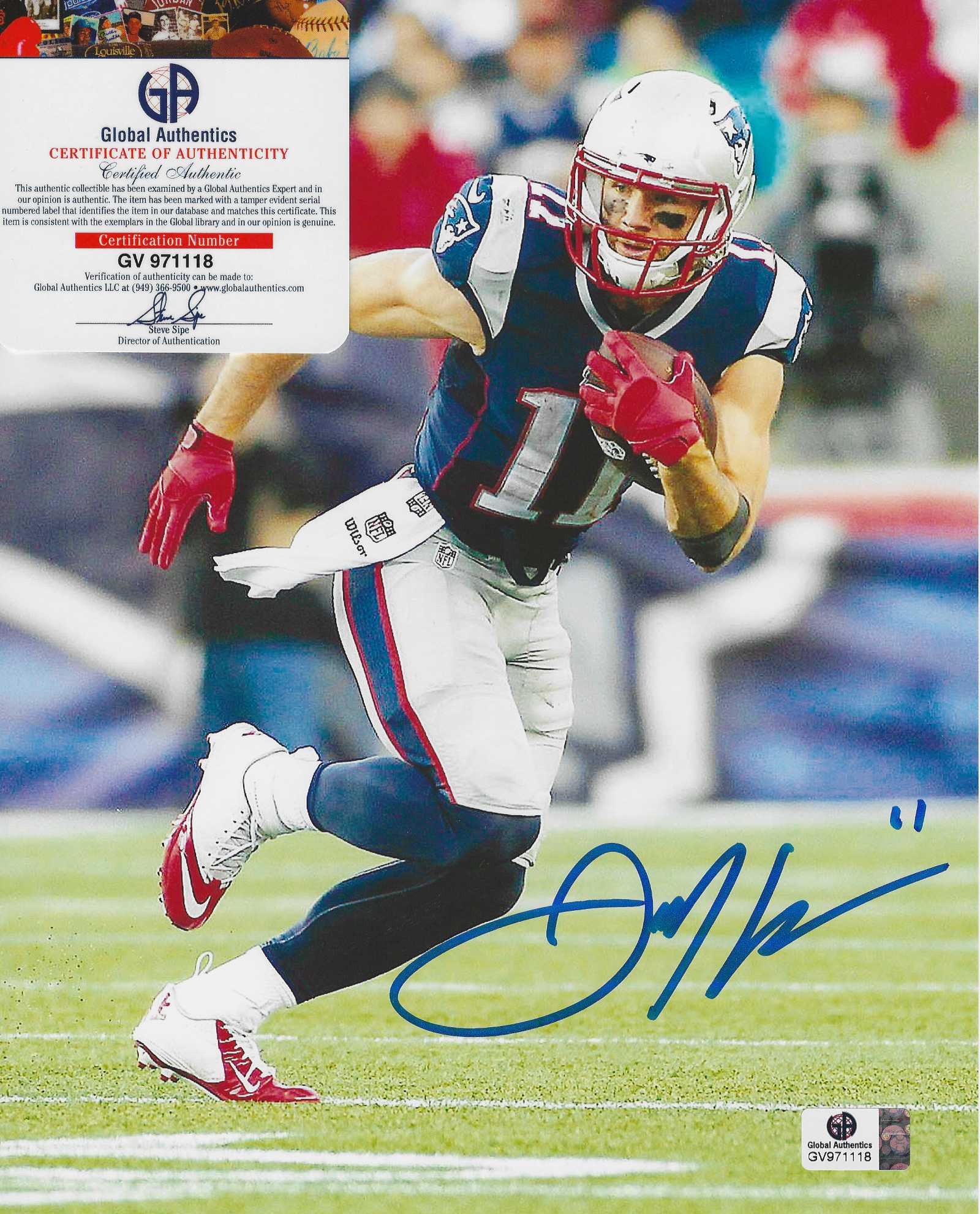 Julian Edelman New England Patriots Autographed 8x10 Photo coa W/Frame - Fan Freaks