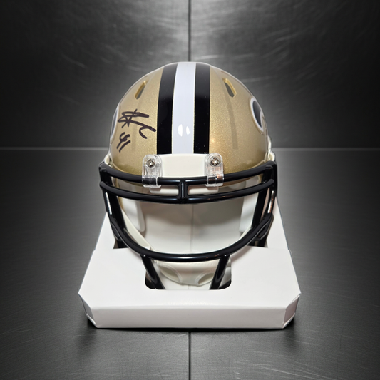 Alvin Kamara New Orleans Saints Autographed Riddell Mini-Helmet coa