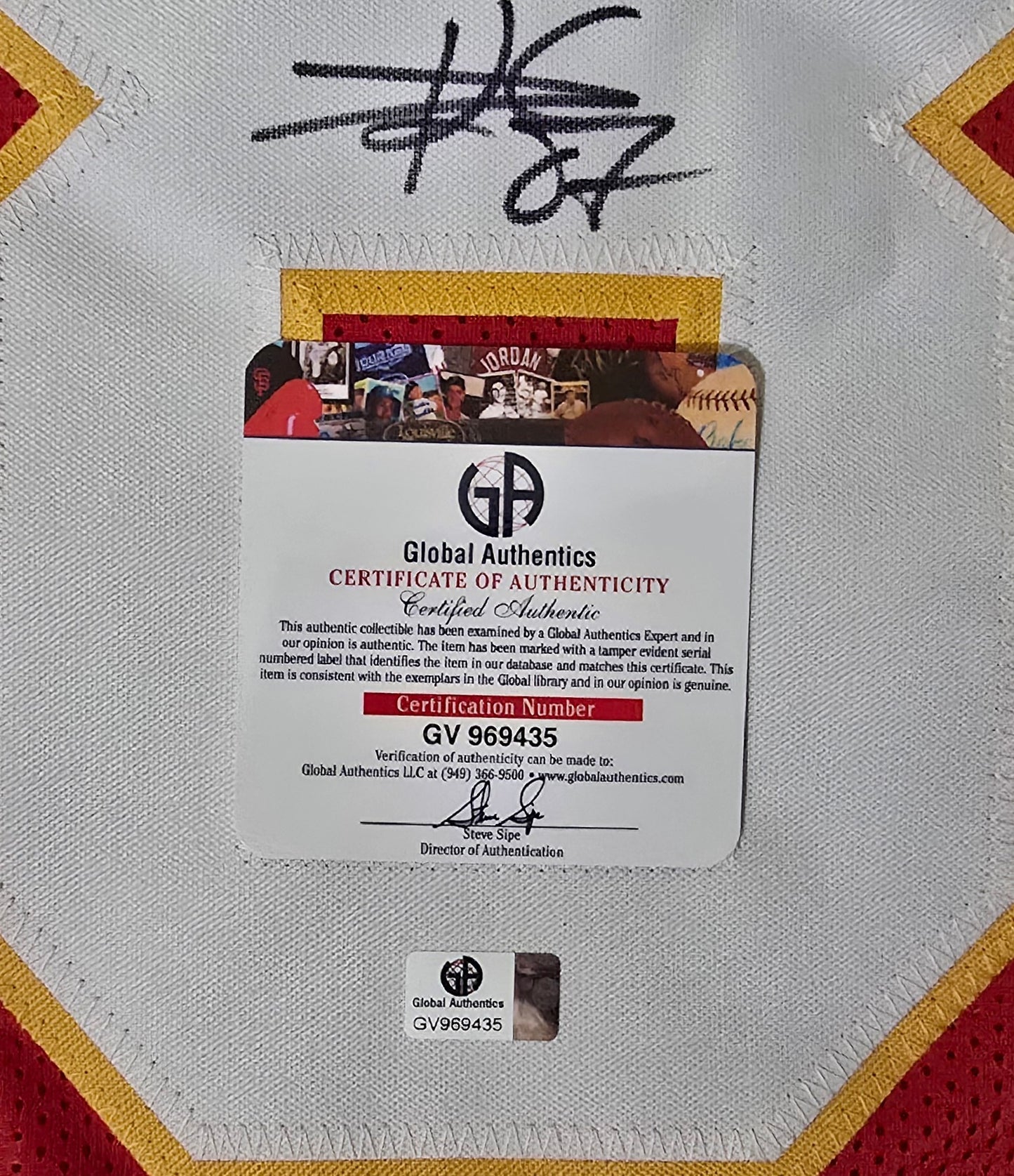 Travis Kelce Kansas City Chiefs Autographed Custom Football Jersey coa (XL)