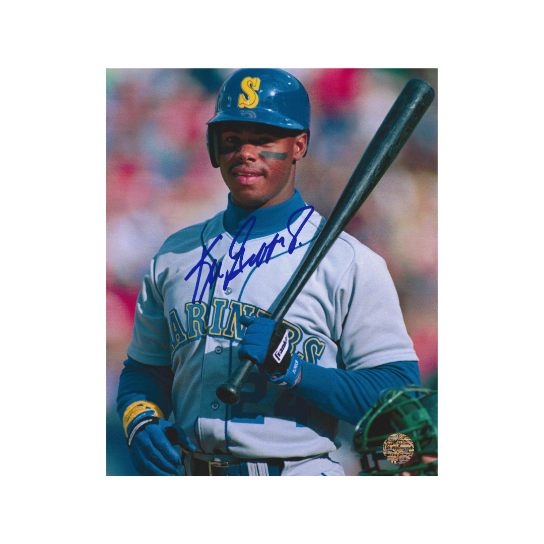 Ken Griffey JR Seattle Mariners 8x10 Autographed COA W/Frame - Fan Freaks