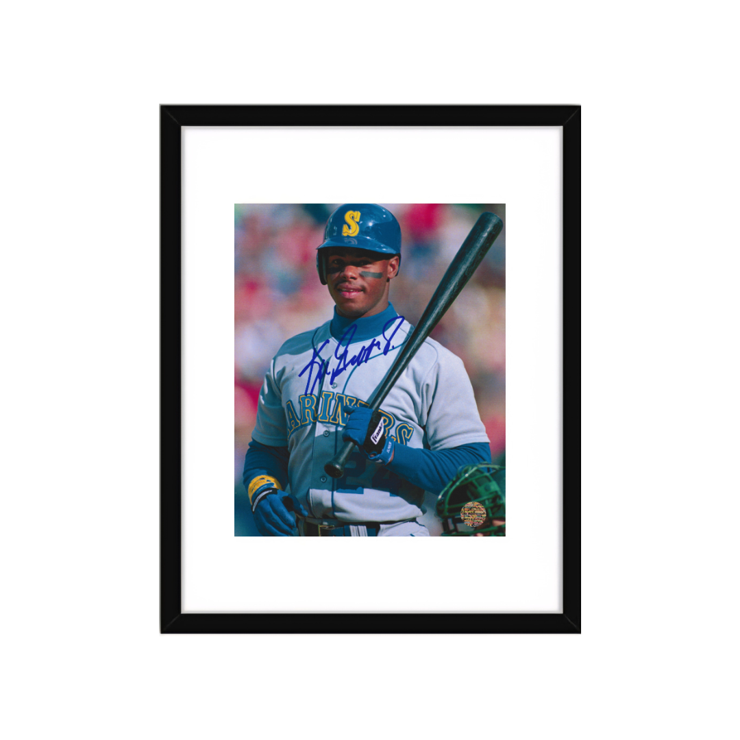 Ken Griffey JR Seattle Mariners 8x10 Autographed COA W/Frame - Fan Freaks