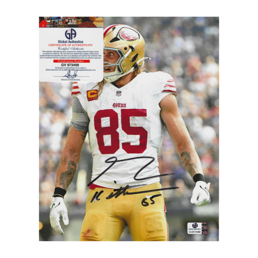 George Kittle 49ers Autographed 8x10 Photo coa Framed