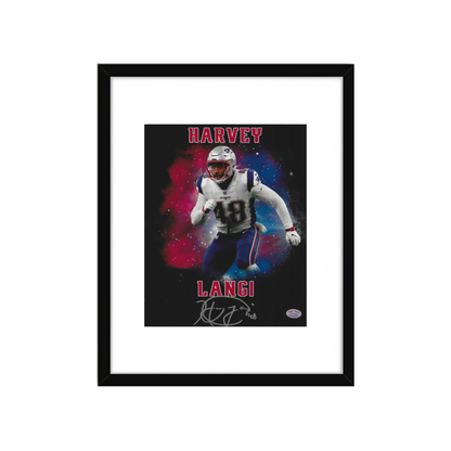 Harvey Langi New England Patriots autographed framed 8x10 football photo, alternate listing view