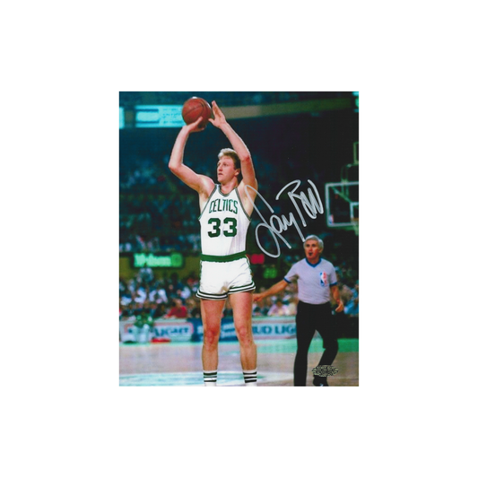 LARRY BIRD SIGNED 8X10 PHOTO BOSTON CELTICS WITH COA - Fan Freaks