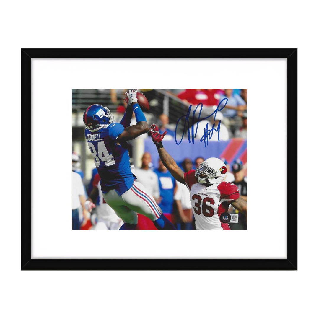 Larry Donnell NY Giants Autographed 8x10 Photo Beckett Hologram W/Frame