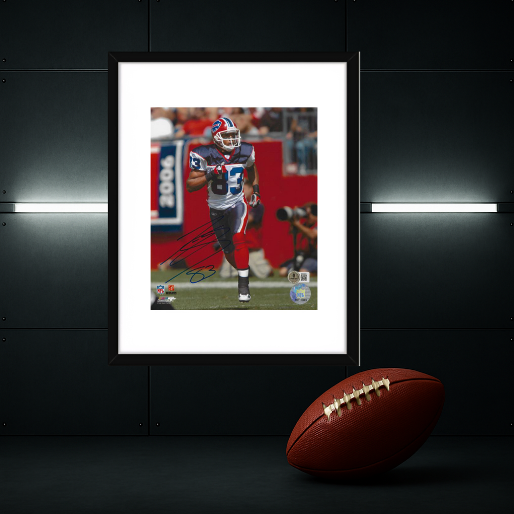 Lee Evans Buffalo Bills Autographed 8x10 Photo Hologram W/Frame