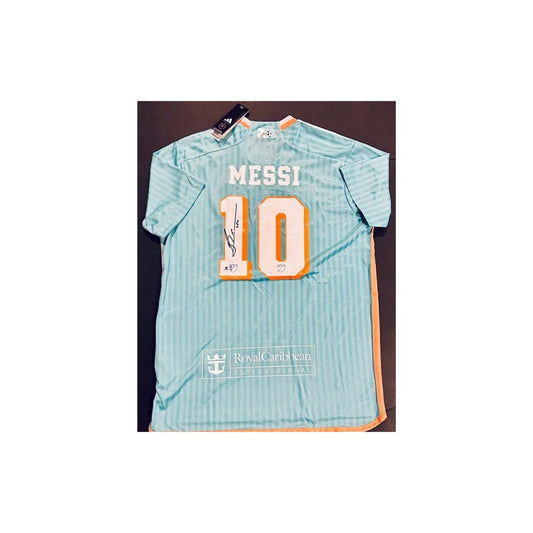 Lionel Messi Inter Miami FC Autographed 2023-24 Adidas Third Soccer Jersey coa