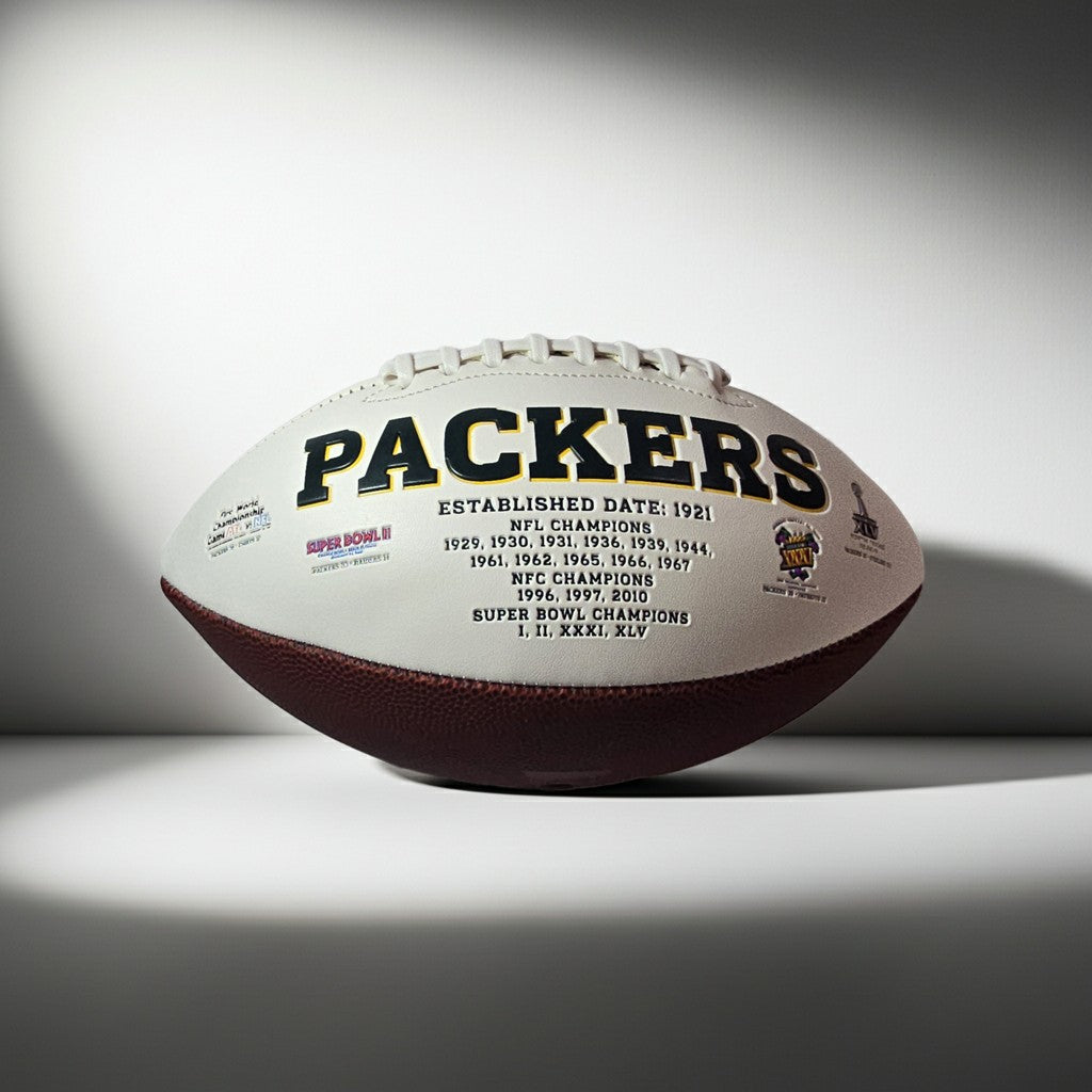 Jordan Love of the Green Bay Packers signed full size logo football PAAS COA