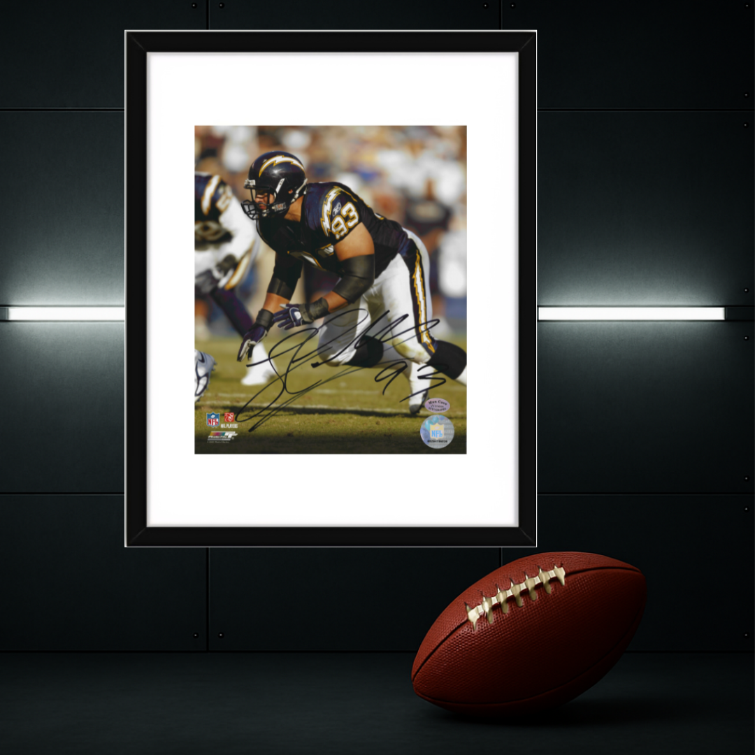 Luis Castillo San Diego Chargers Autographed 8x10 Photo With COA W/Frame