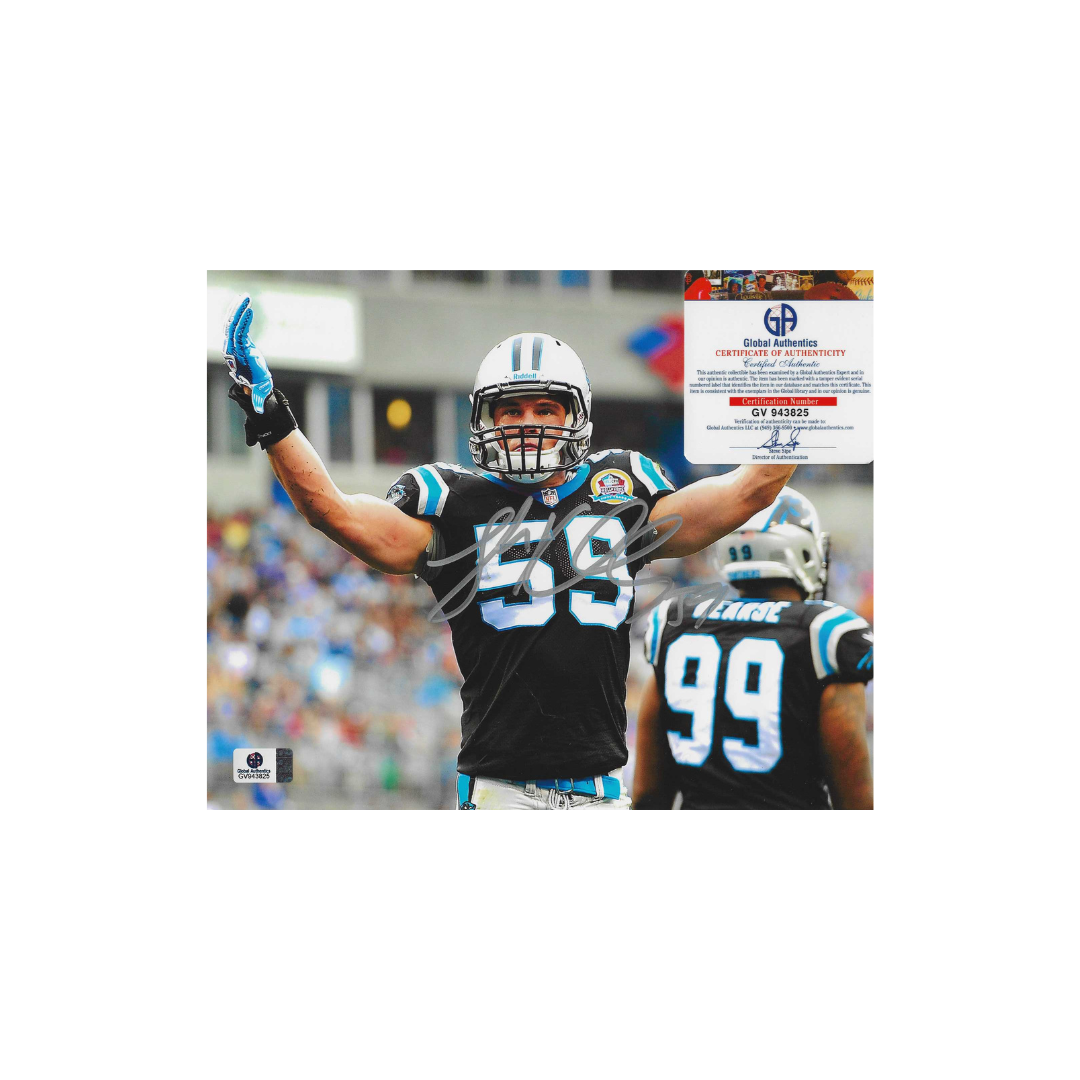 Luke Kuechly Autographed 8x10 Photo coa