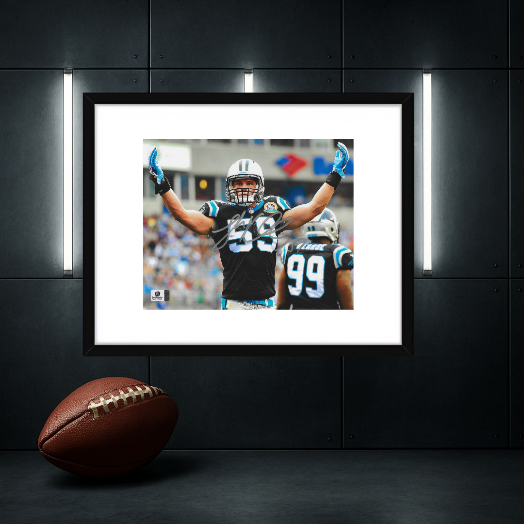 Luke Kuechly Autographed 8x10 Photo coa