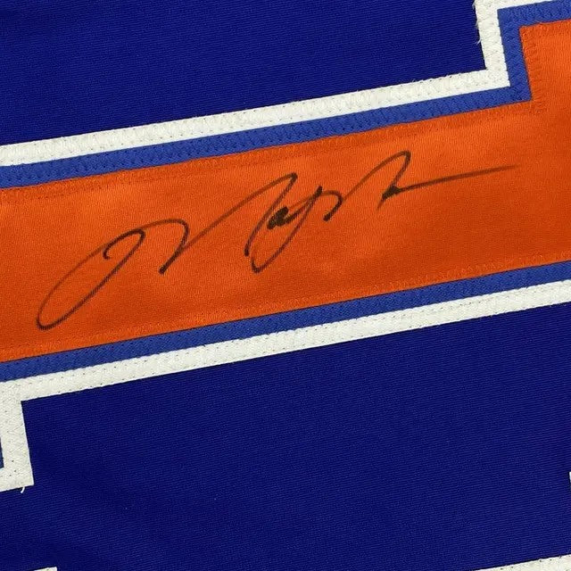 Autographed Mark Messier Edmonton Blue Hockey Jersey JSA COA
