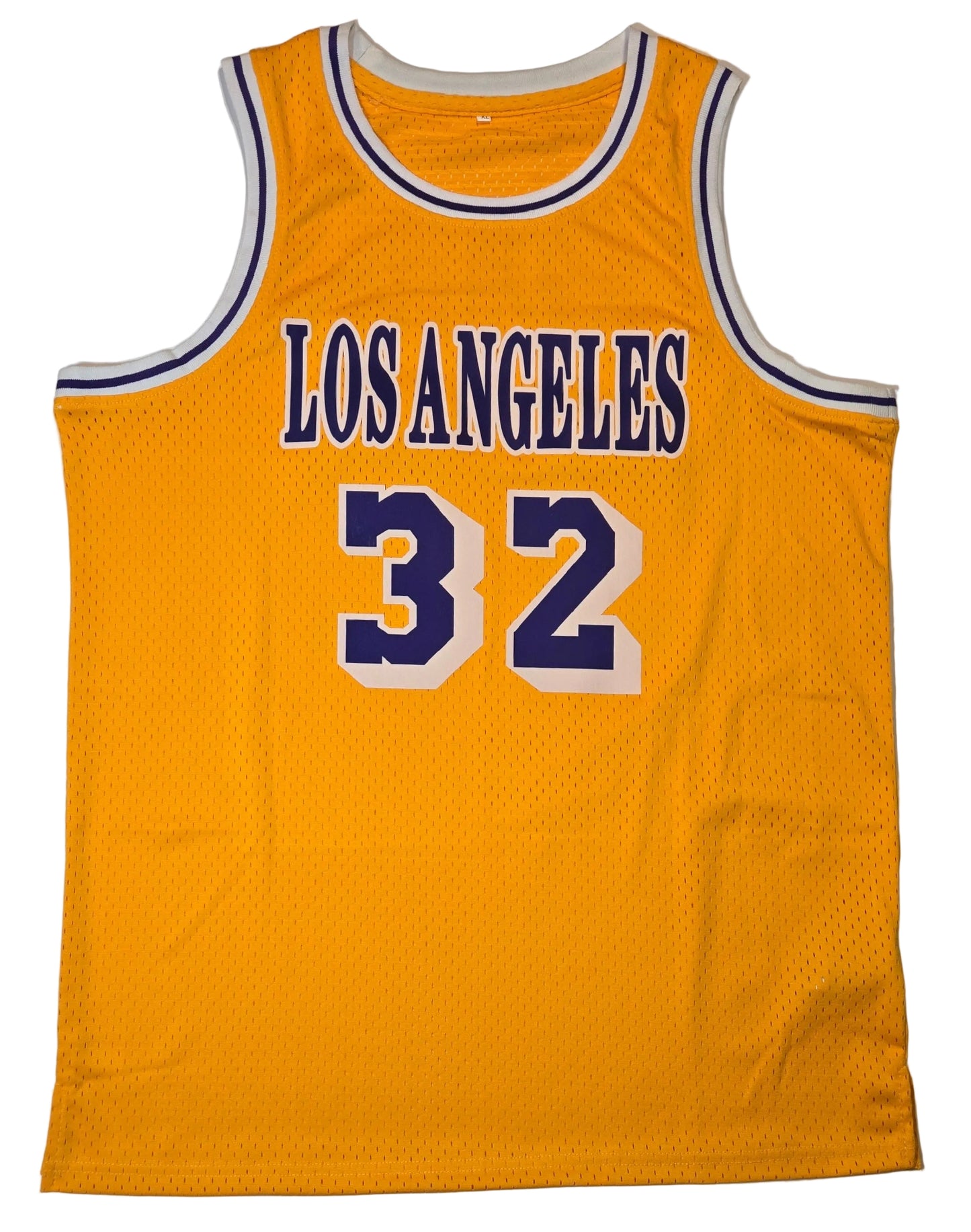 Magic Johnson of the LA Lakers autographed basketball jersey Player Hologram