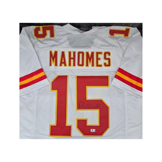 Patrick Mahomes Kansas City Chiefs Autographed Custom Football Jersey coa