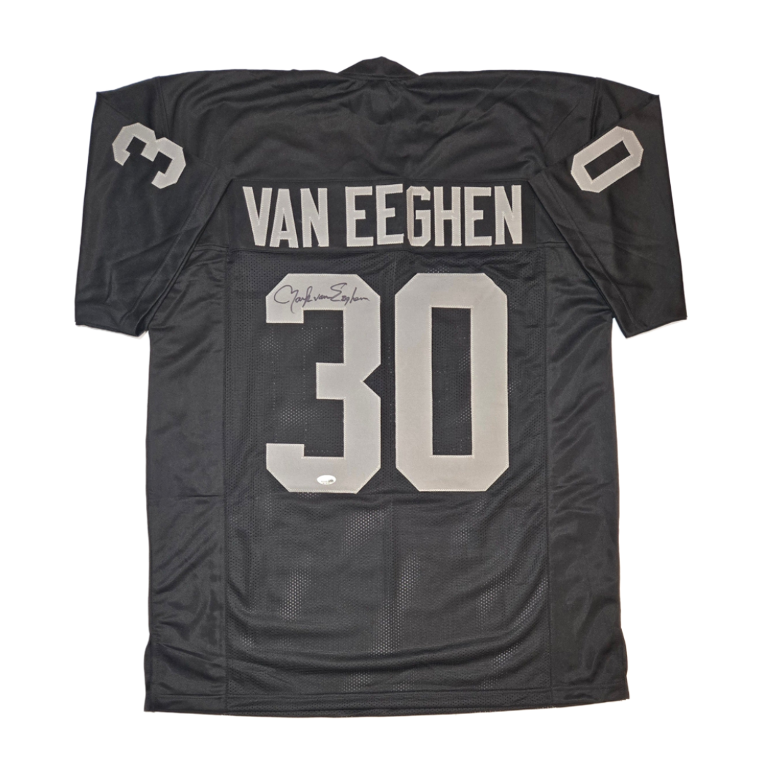 Mark Van Eeghan Autographed Custom Football Jersey Hologram (XL)
