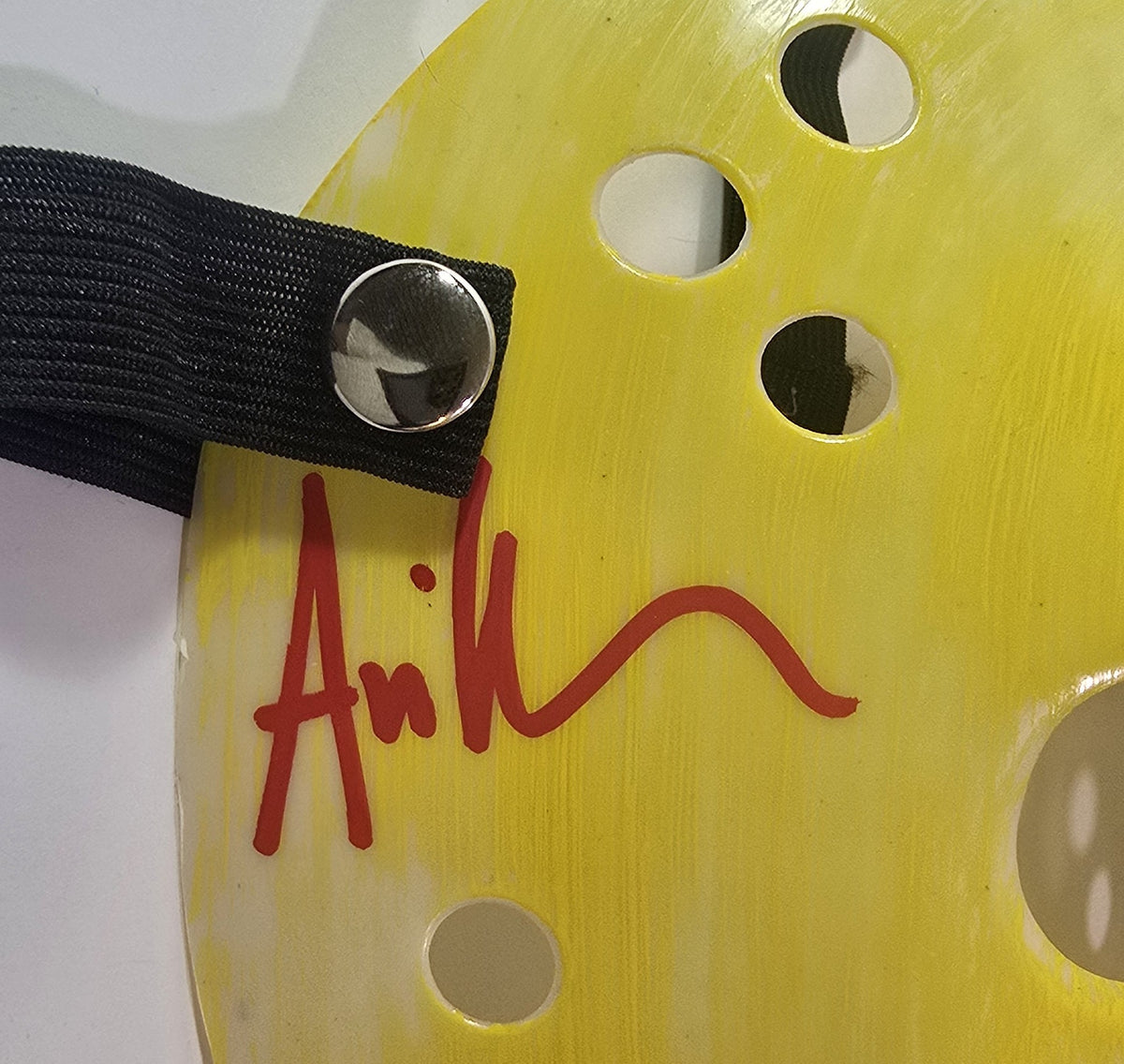Ari Lehman JASON Friday the 13th Autographed & Inscribed Yellow Mask JSA coa