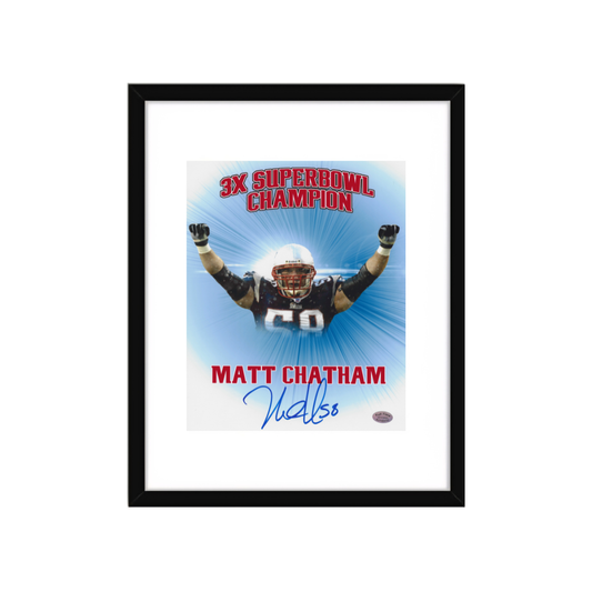 Matt Chatham New England Patriots Autographed 8x10 Photo Art Print - Fan Freaks