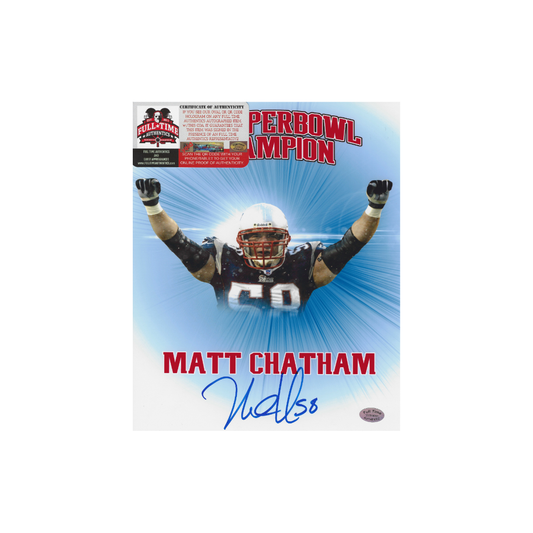 Matt Chatham New England Patriots Autographed 8x10 Photo With COA - Fan Freaks