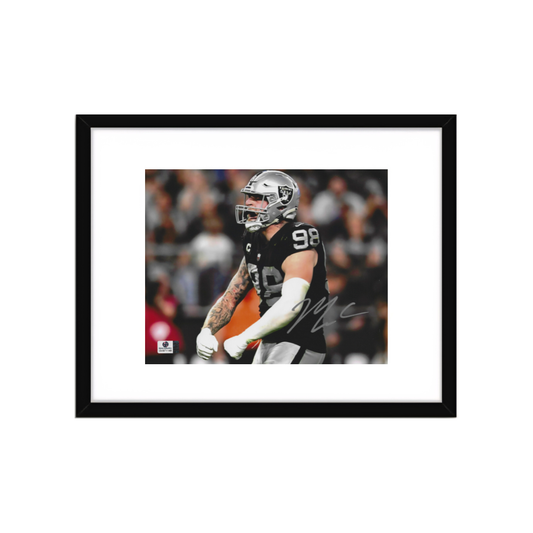Autographed Maxx Crosby Las Vegas Raiders 8x10 Photo Art Print - Fan Freaks