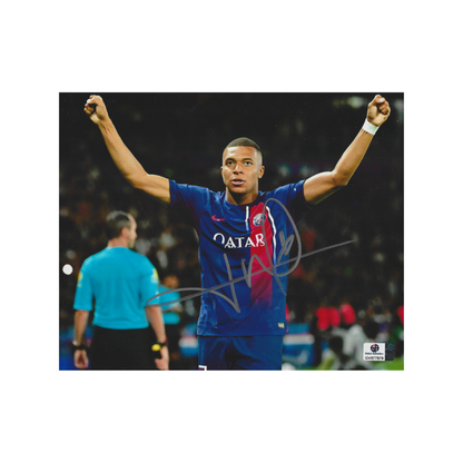Kylian Mbappé signed 8x10 soccer photo