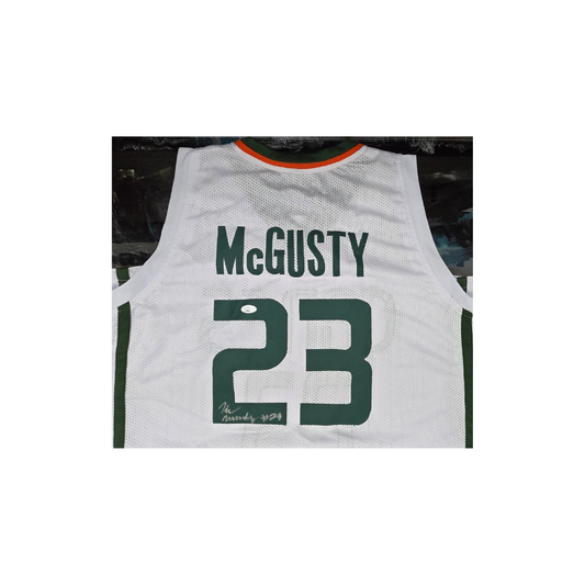 Kameron McGusty Miami Hurricanes Autographed Basketball Jersey JSA coa