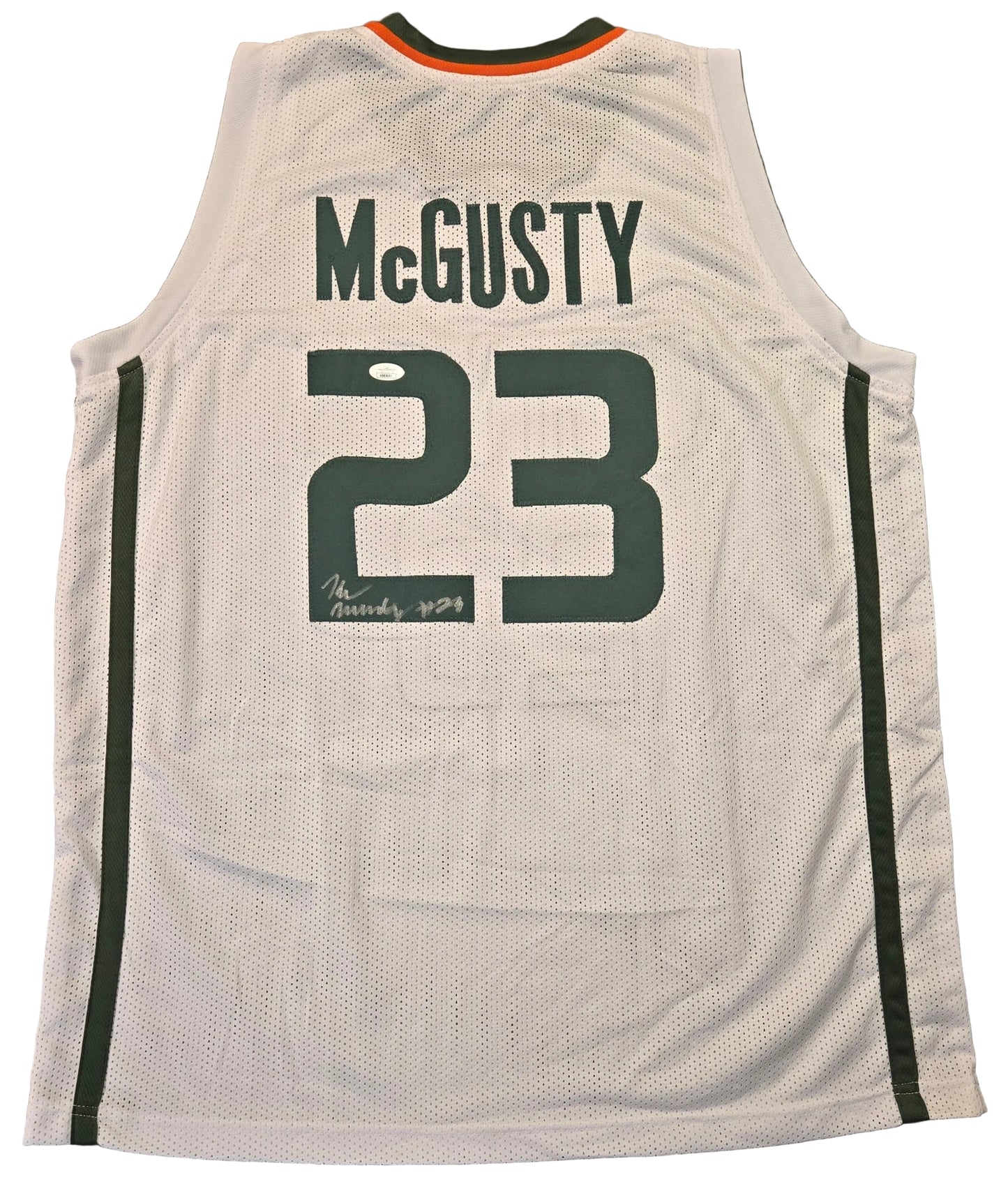 Kameron McGusty Miami Hurricanes Autographed Basketball Jersey JSA coa