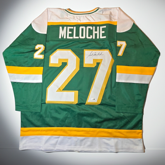 Gilles Meloche Minnesota North Stars Autographed Custom Hockey Jersey Hologram