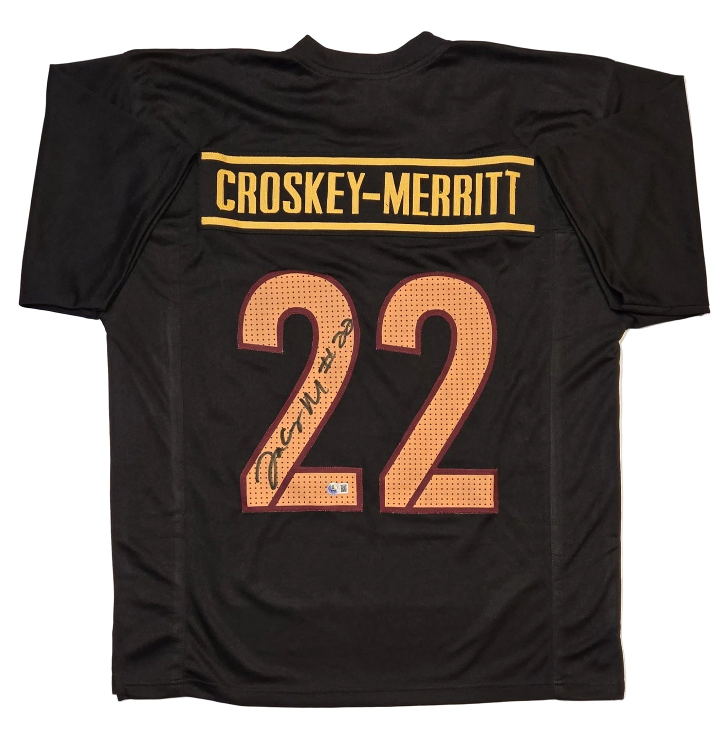 Jacory Croskey-Merritt Washington Commanders Autographed Football Jersey Hologram (XL)