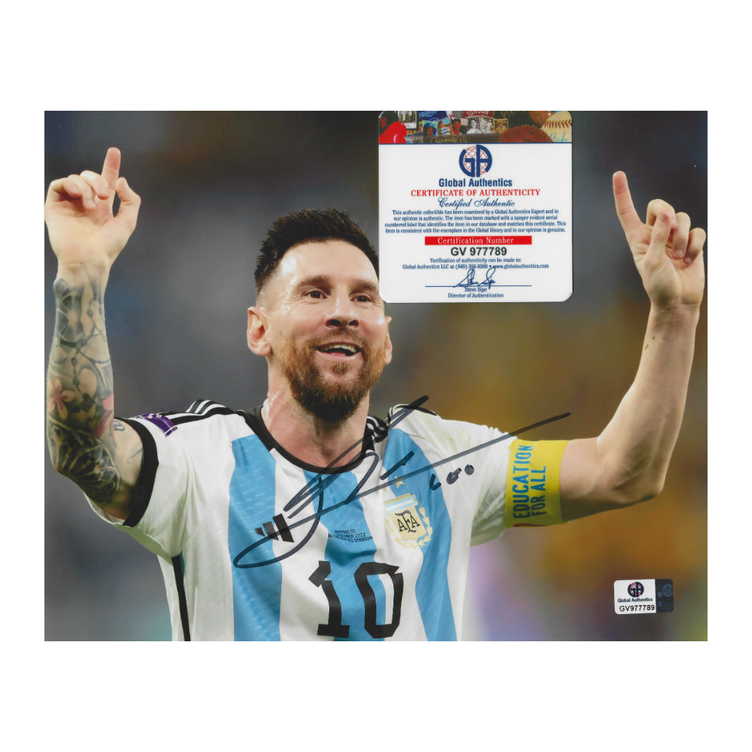 Lionel Messi Argentina Autographed 8x10 Photo coa W/Frame
