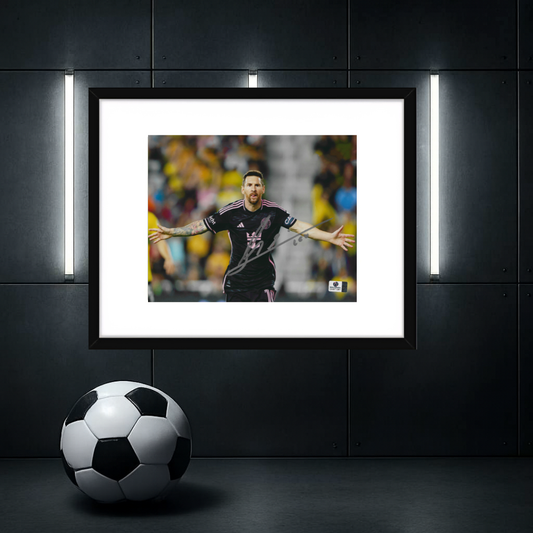 Lionel Messi  Inter Miami CF Autographed 8x10 Photo coa W/Frame